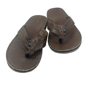 Men’s Brown Leather Flip Flop Sandals – Casual Comfort Thong Slides